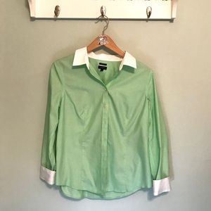 Talbots Green Button Down Shirt